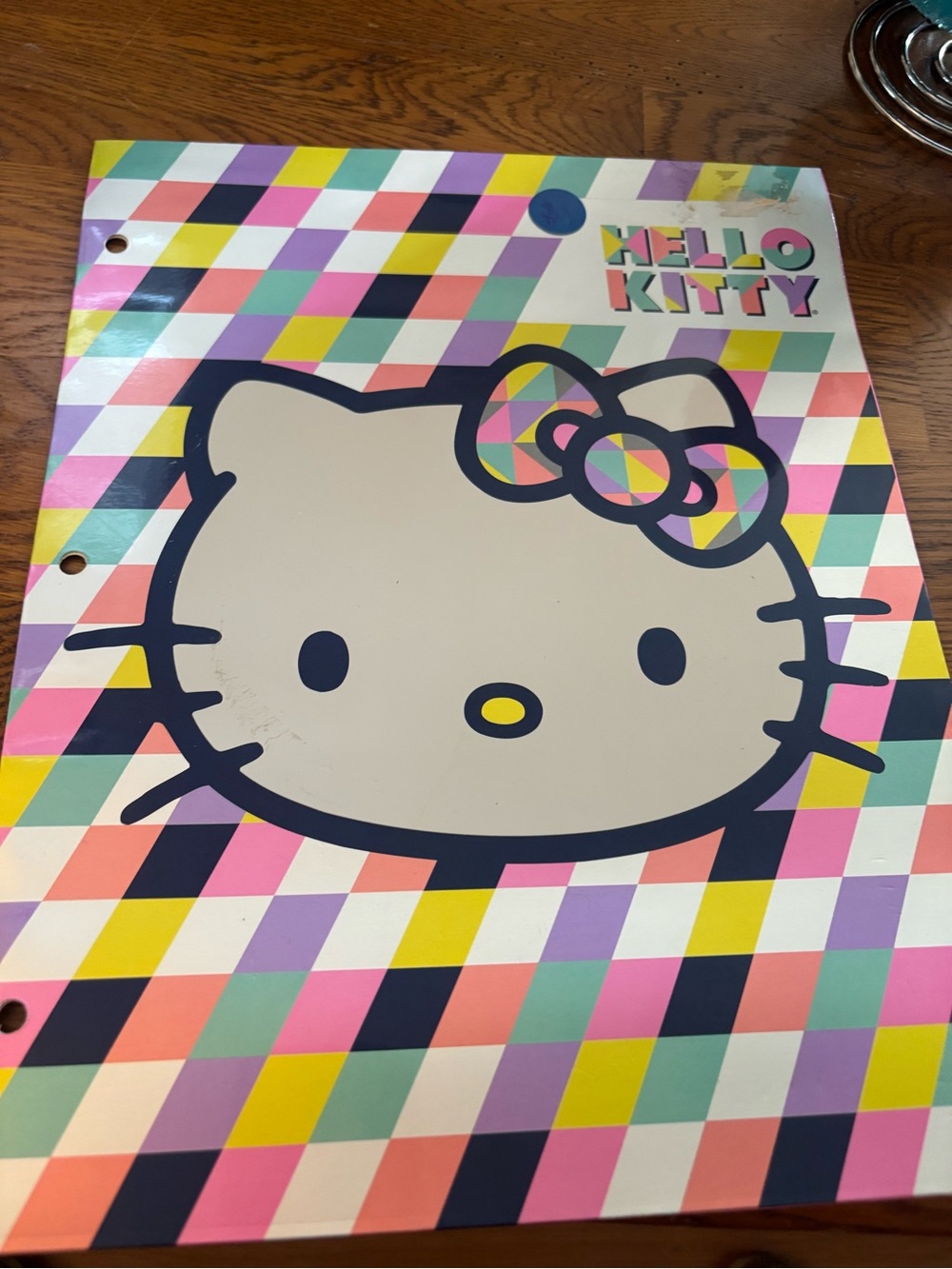 Hello kitty 2015 plaid folder